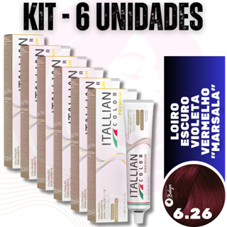 6 Colorações Nº 6.26 Marsala Itallian Color Tinta Silk 60gr em Oferta na Shopee