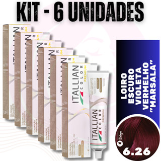 6 Colorações Nº 6.26 Marsala Itallian Color Tinta Silk 60gr