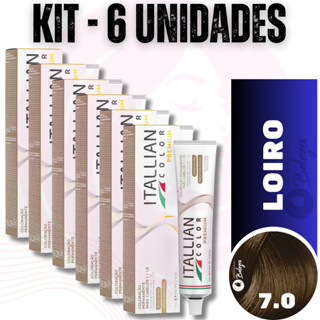 6 Colorações 7.0 Itallian Color Tinta Color Silk 60gr
