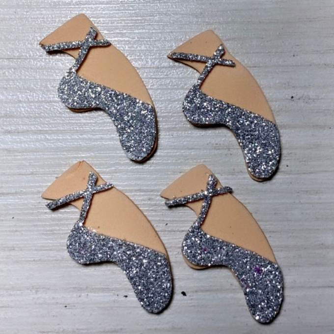 Aplique EVA - BALÉ - SAPATILHA - BAILARINA- FESTA DECORAÇÃO - KIT C/ 4 - PRONTA ENTREGA