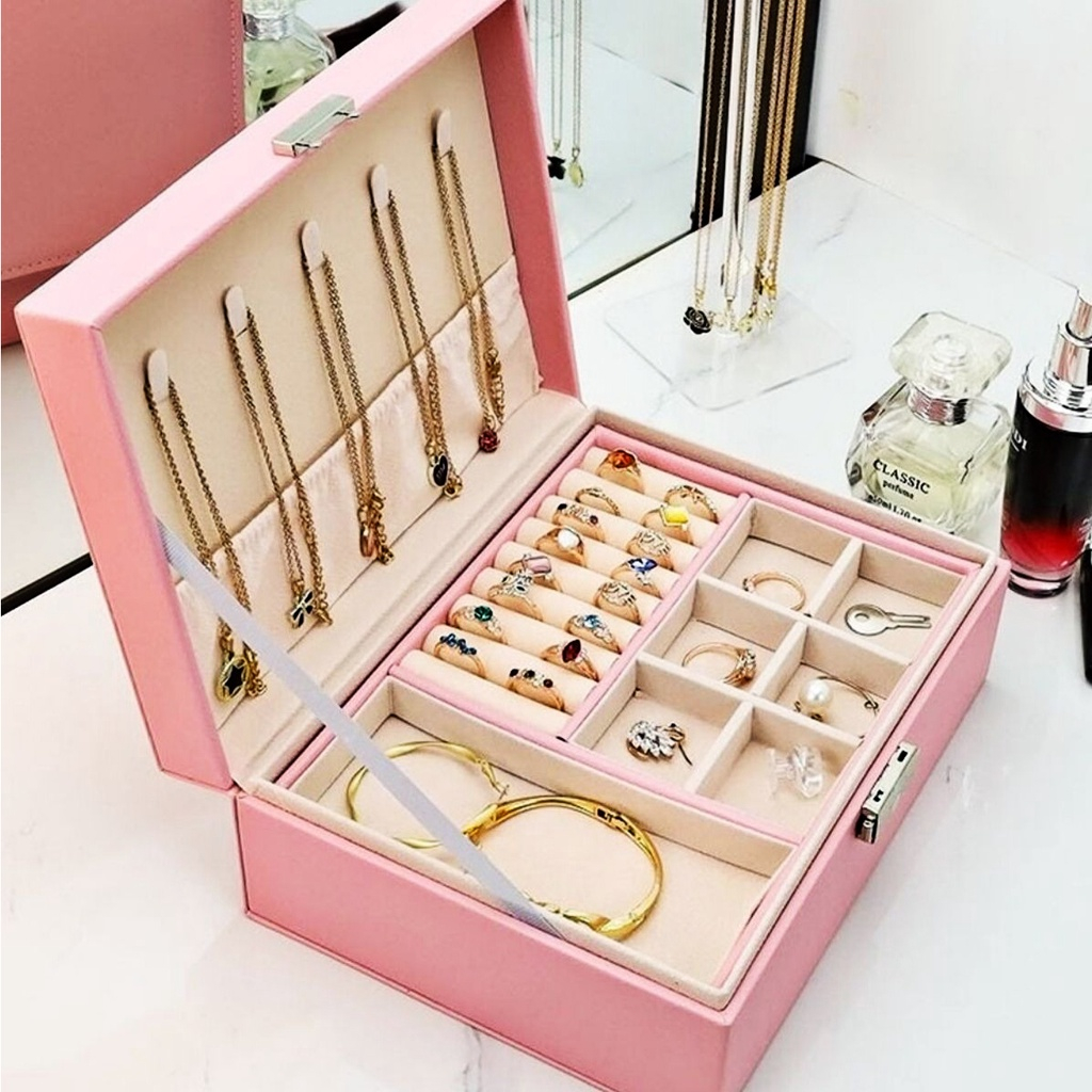 Porta Joia Grande Maleta Organizador De Joias Multifuncional Feminino Viagem
