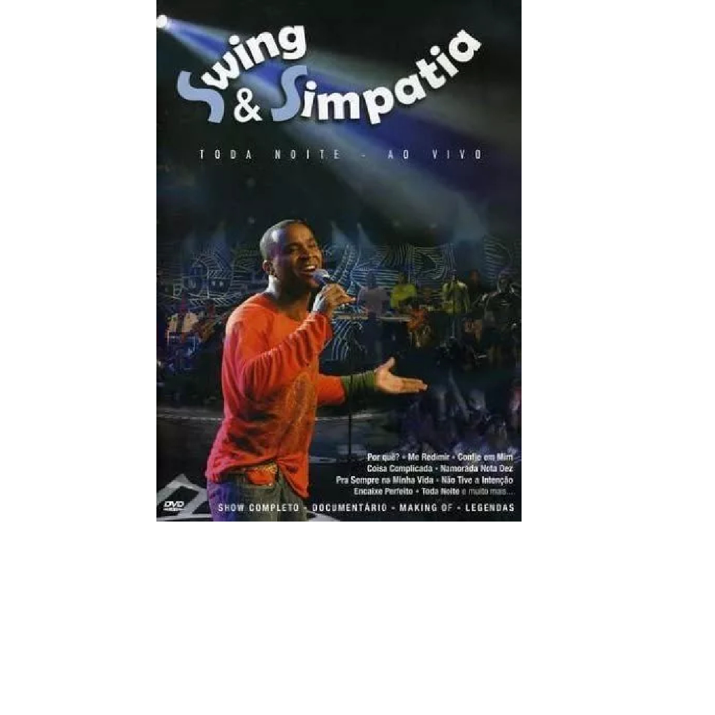 Dvd Swing E Simpatia - Toda Noite Ao Vivo -c/ Bruno Cardoso lacrado