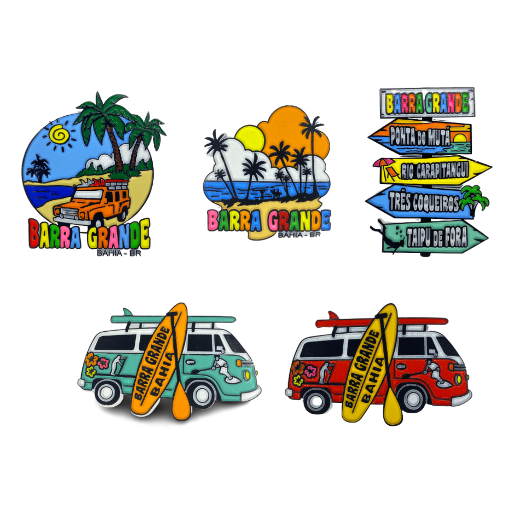 Imãs de Geladeira Barra Grande Bahia Decorativos Emborrachados