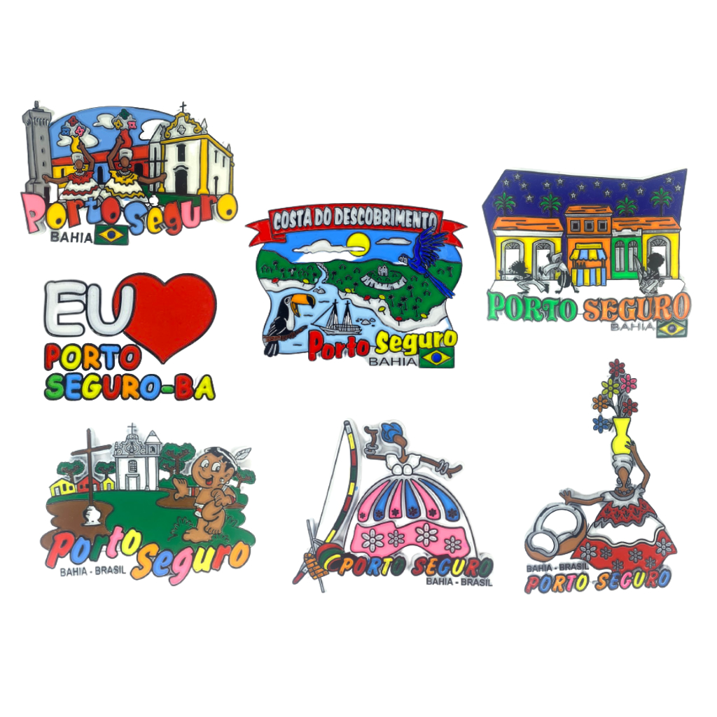 Imãs de Geladeira Porto Seguro Bahia Decorativos Emborrachados em Oferta na Shopee