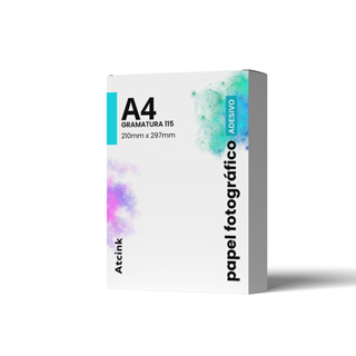 100 Folhas Papel Fotográfico A4 Glossy 115g Adesivo Jato de Tinta Corante Brilho Etiqueta em Oferta na Shopee