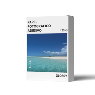50 Folhas Papel Fotográfico Adesivo A4 135g – Brilhante Glossy p/ Impressão Jato de Tinta em Oferta na Shopee