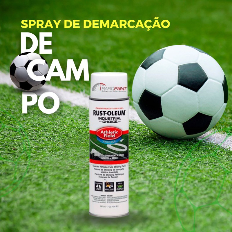 Spray Branco Demarcação Campo de Futebol  BASE D'AGUA  Rust Oleum