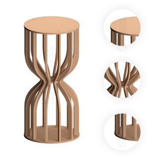 Cilindro Ampulheta Mesa Prada em MDF Decoração Pegue e Monte Festas