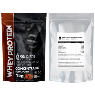 Kit: Whey Protein Concentrado 1Kg + Batata Doce Desidratada Em Pó 1Kg - Soldiers Nutrition