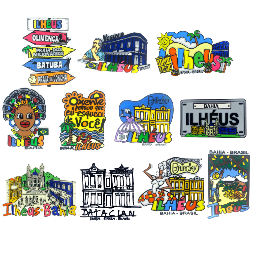 Imãs de Geladeira Ilhéus Decorativos Emborrachados