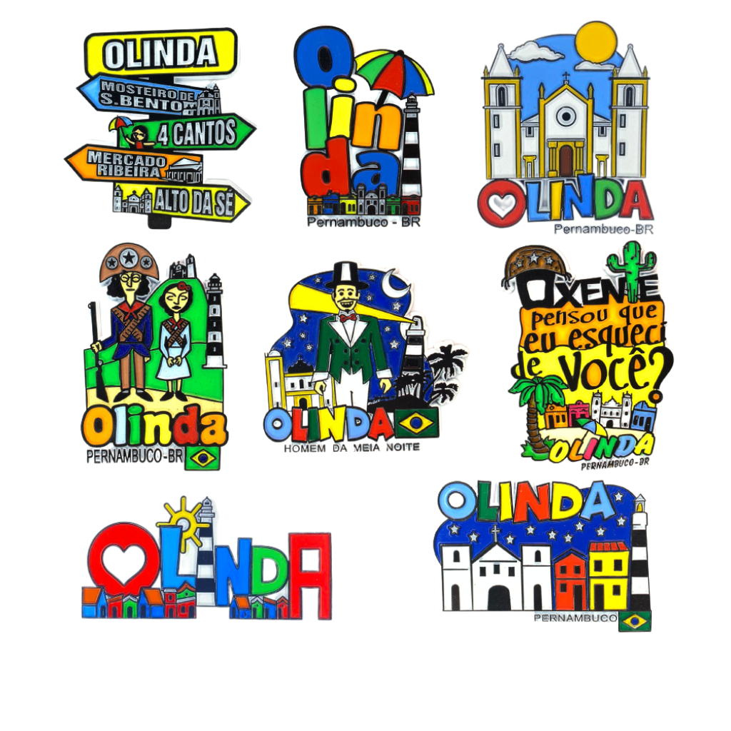 Imãs de Geladeira Olinda Decorativos Emborrachados