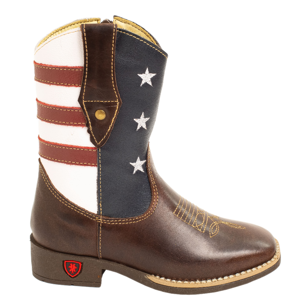 Bota Country Texana Infantil .Couro 295 EUA