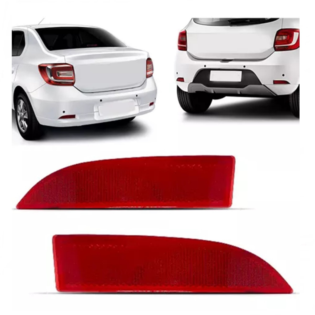 Refletor Parachoque Traseiro Logan  Sandero 2014 2015 2016 2017 em Oferta na Shopee