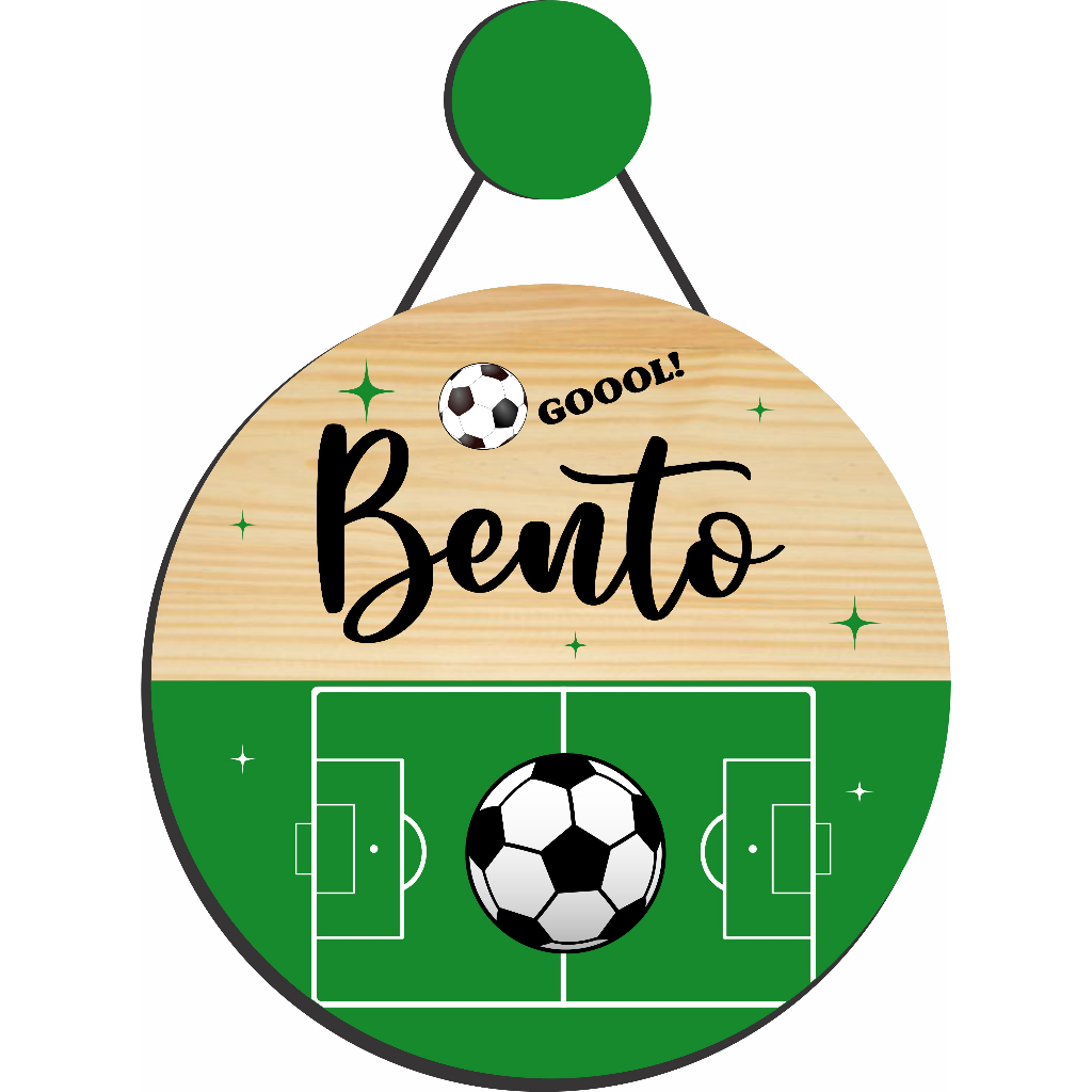 Enfeite Porta Maternidade Futebol - Esporte - Time - Campo modelos - Nome personalizado - GUIRLANDA.