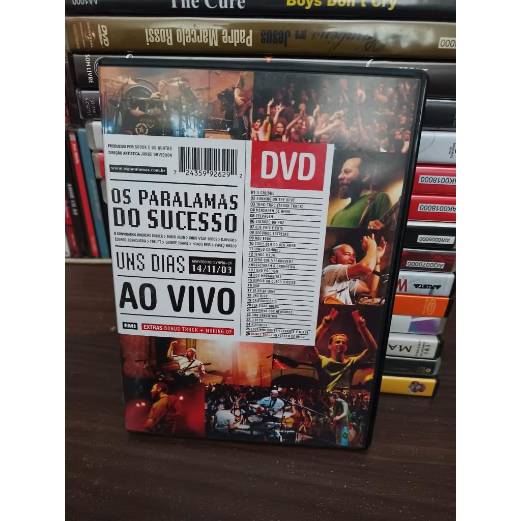 DVD Os Paralamas Do Sucesso ‎– Uns Dias - Ao Vivo