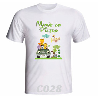 Camiseta tema Safari personalizada para aniversário