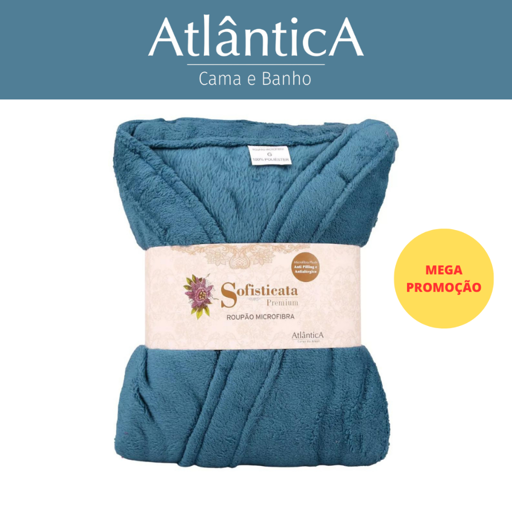 Roupão microfibra adulto P M G e GG super Macio Unissex Várias Cores Roupão Feminino Roupã...