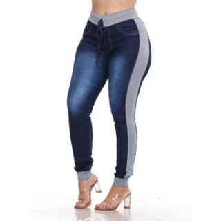 Calça Feminina Jeans Cintura Alta Com Lycra Qualidade Skinny