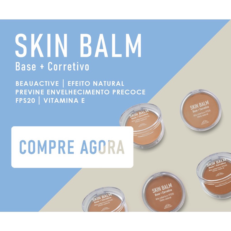 Skin Balm Base+Corretivo Alta cobertura FPS 20