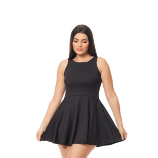 Cod-329 )Vestido Feminino Midi Rodadinho curto Canelado Fashion