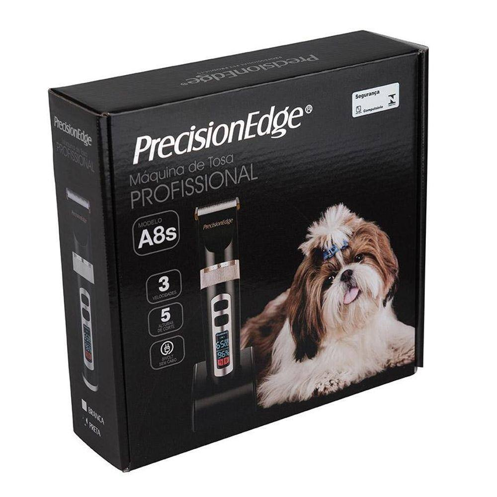 Máquina De Tosa A8s Precision Edge Bivolt Sem Fio Preta Pet Shop