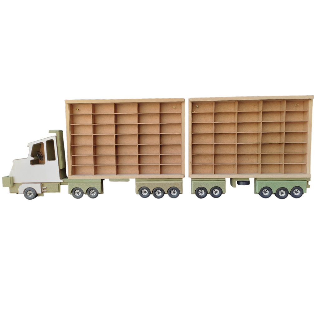 Expositor carreta para 70 nichos escala 1:64 G em Oferta na Shopee