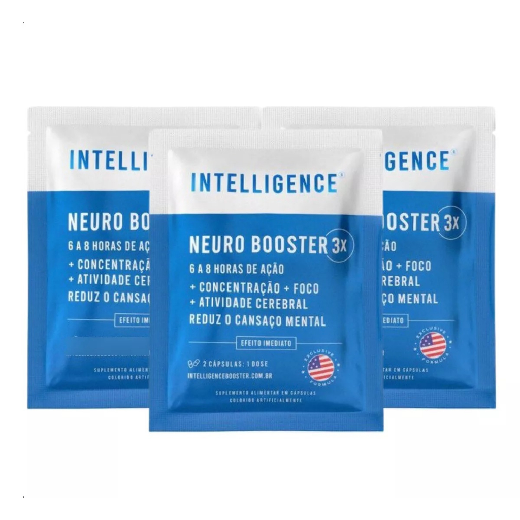 Intelligence Neuro Booster Foco - 3 Packs Importado Usa