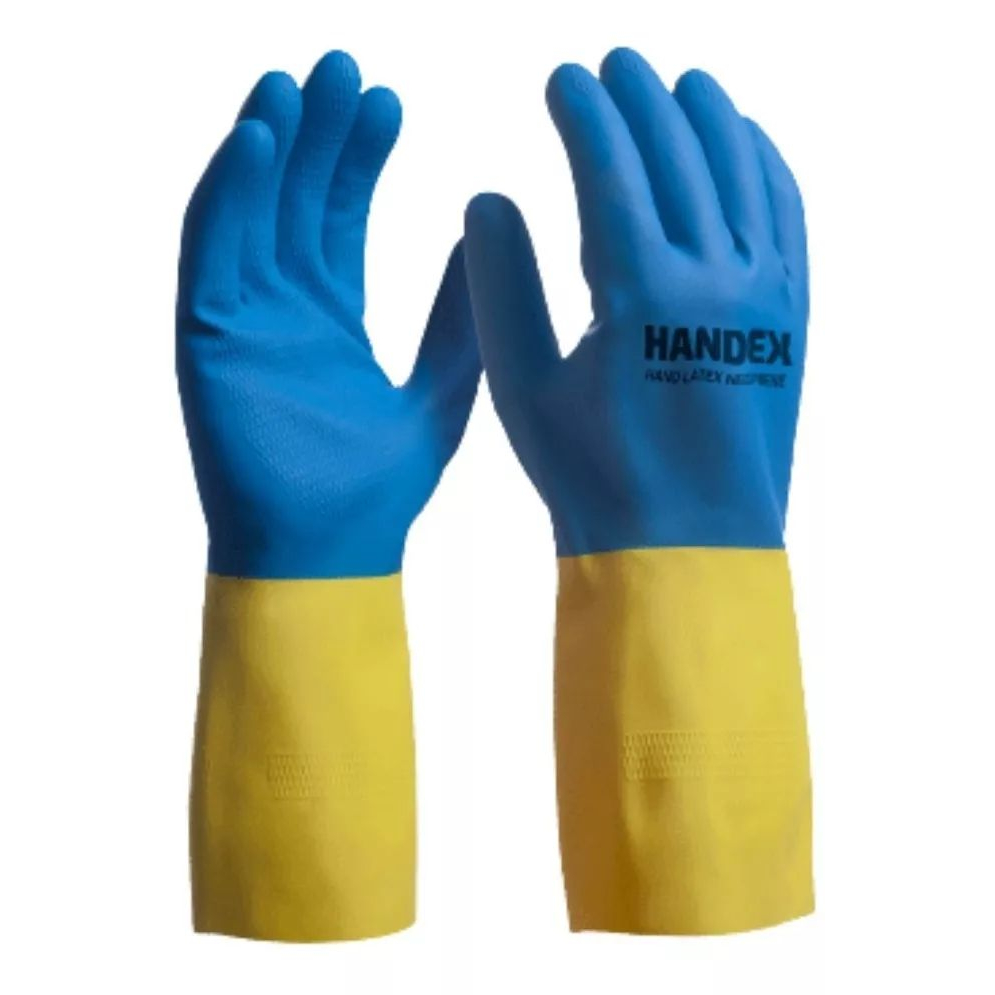 Luvas de Latex Neoprene Forrada Super Resistente Limpeza Obra Tam 9 G Oferta Palma Antiderrapante