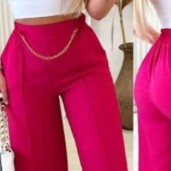 PANTACOUR ate a canela tecido Duna  Elastex Na Cintura Com CORRENTE em Oferta na Shopee