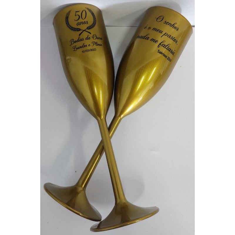 100 Taças De Champanhe 180 Ml Personalizada em Oferta na Shopee