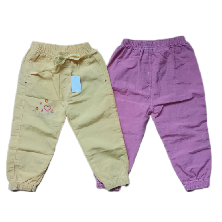 KIT 2 Calça Feminina Brim Jogger Infantil coloridas 1 2 3 4 6 8 10 anos em Oferta na Shopee