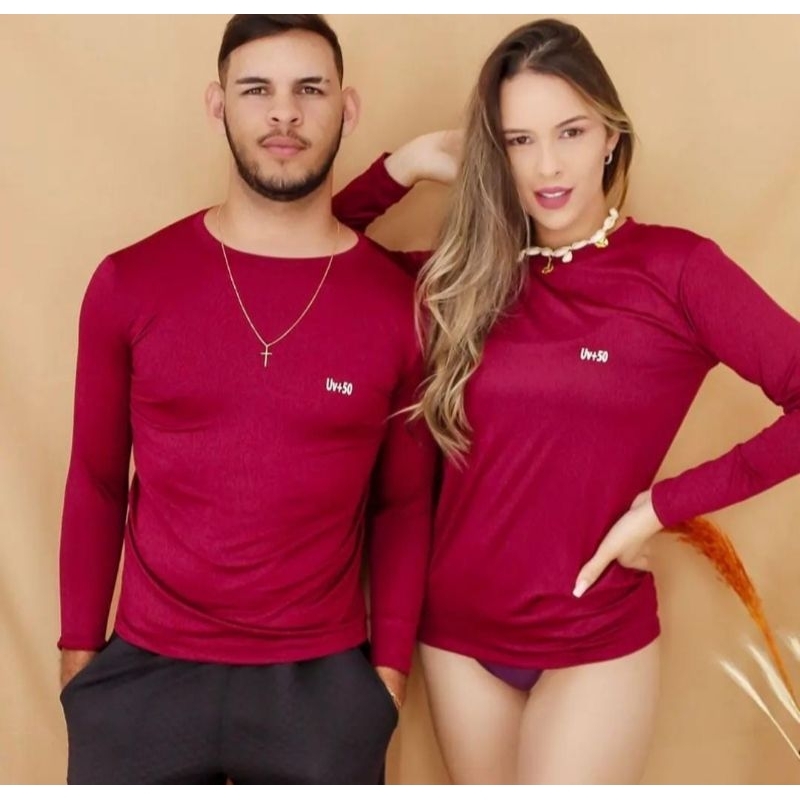 camisa térmica UV blusa proteção solar masculina e feminina