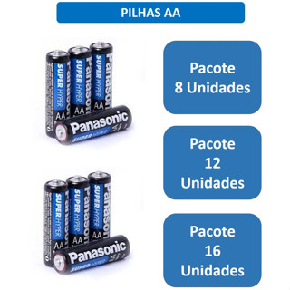 KIT 8, 12 e 16 Pilhas Panasonic AA