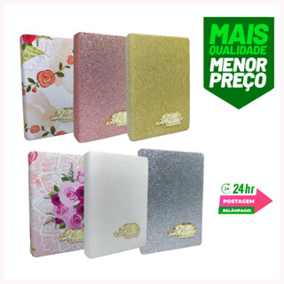 Biblia Sagrada Feminina Diversas Cores Edição Promessa Média com Harpa Palavras de Jesus em Vermelho Papel Jornal Luxo