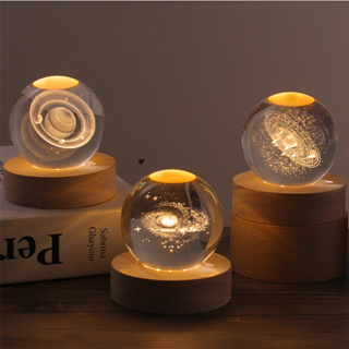 Luminária de Mesa Globo de Vidro - 3d Planetas Galáxia Sistema Solar Saturno - Projetor de Teto em Oferta na Shopee