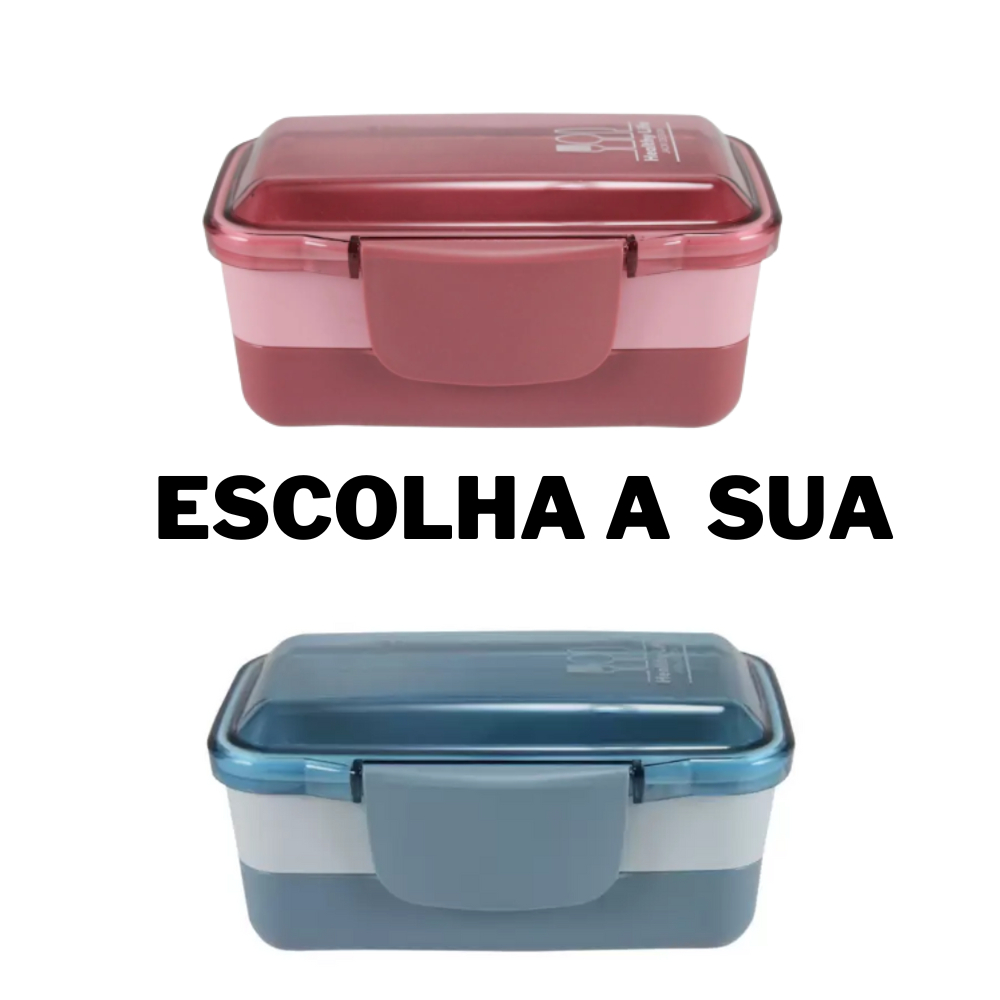 Marmita Lancheira Trabalho Escola Pote vai ao Micro-ondas de 2 Andares 950ml - Jacki Design - Escolha a sua