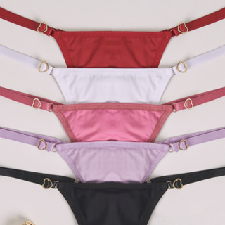 Kit 5 Calcinhas Fio Duplo Regulagem de Coraçao Microfibra Poliamida Premium Alças Reguláveis String em Oferta na Shopee