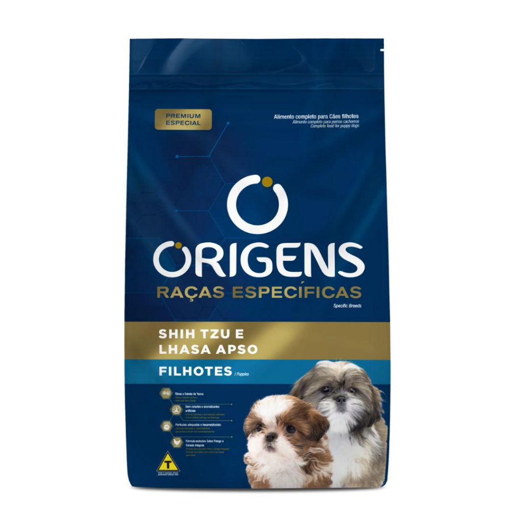 Ração Origens Premium Especial Raças Específicas Cães Filhotes Shih Tzu E Lhasa Apso 1kg - 10,1kg