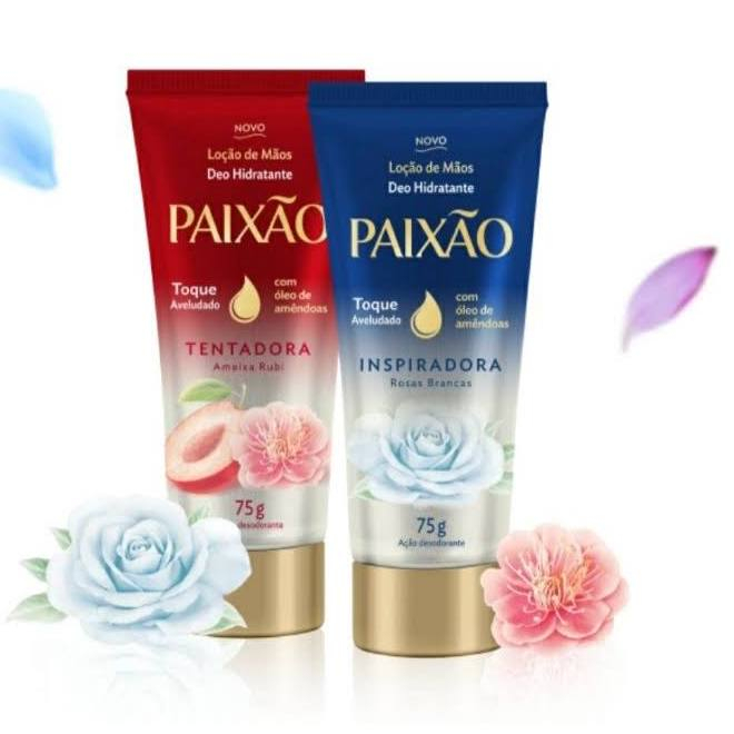 Loção Hidratante P/ Mãos Paixão  75g - Tipo a Escolher
