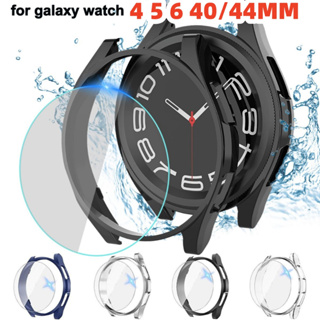 capa case acrílico de vidro para smartwatch samsung watch 6 5 4 classic 40mm 44mm em Oferta na Shopee