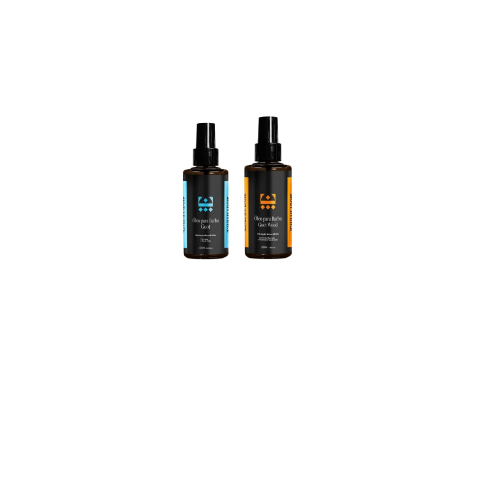 kit 1 oleo para barba goot embaixador 120ml e oleo para barba goot wood 120 ml embaixador