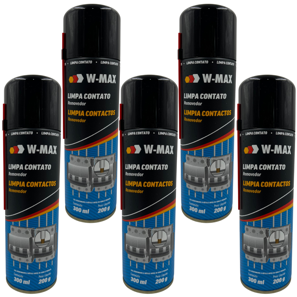 Kit 5 Limpa Contato Wurth em Spray Para Eletrônicos Elétrica Conectores