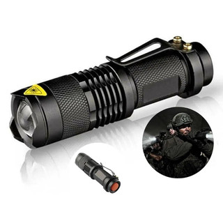 Mini lanterna LED UV, tocha CREE Q5, bateria AA, Zoomable Camp Light, lanterna tática, lâmpada
