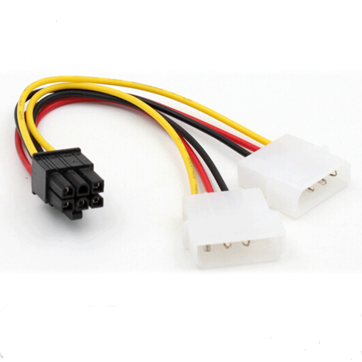 Cabo Pci Express 6 Pinos Para  Molex Para Placa de Vídeo