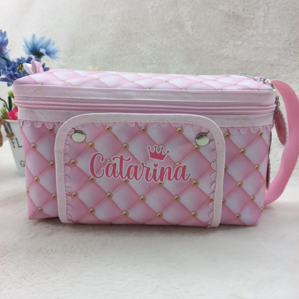 Nécessaire do Bebê - Porta Fraldas e Lenços Umedecidos - Mamãe e Bebê - Princesa - Maternidade