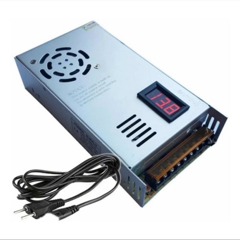 fonte chaveada 12v de 90a, com cabo de força e voltimetro em Oferta na Shopee