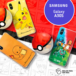 Capa Capinha - Samsung Galaxy A30S - Pokemon e Pikachu Personalizada com Nome