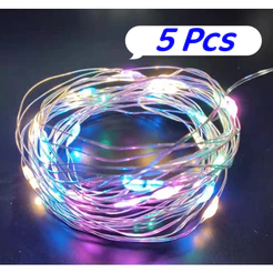 1/2/5 Pcs Colorido Fio Fada 2M Com Luzes Led Fada Para Decoração De Casa e Natal Festa