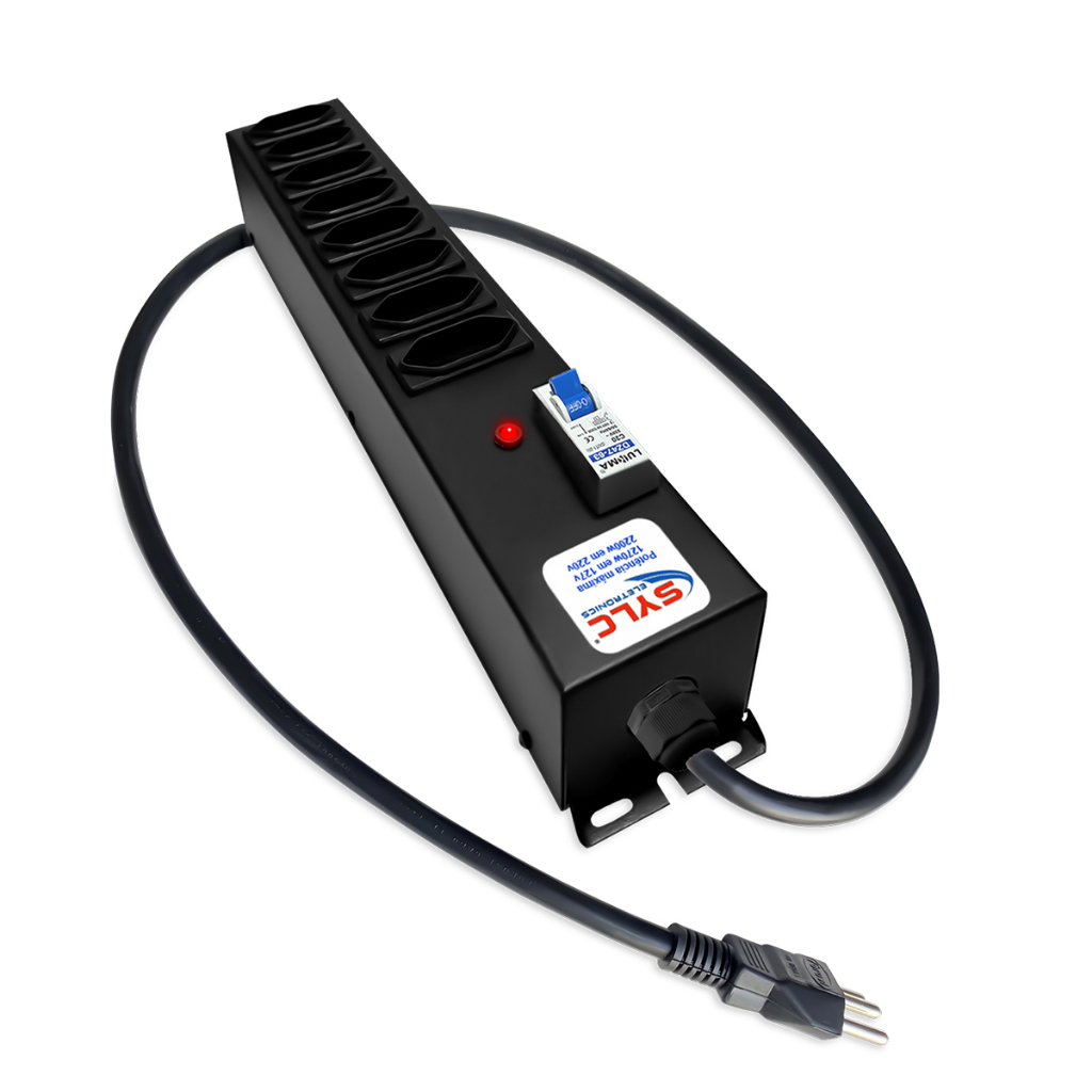 Filtro Linha 20 Amperes 8 Tomadas Bivolt 4400w Disjuntor