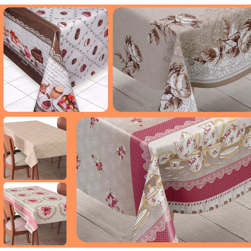 Toalha de Mesa Térmica Plástica para Cozinha - 6 Cadeiras - Medidas 2,10m x 1,40m em Oferta na Shopee